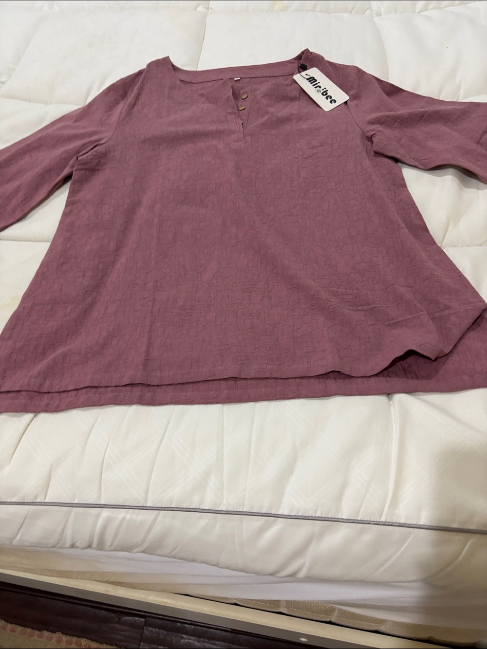 Minibee Mauve 3/4 Sleeve Blouse